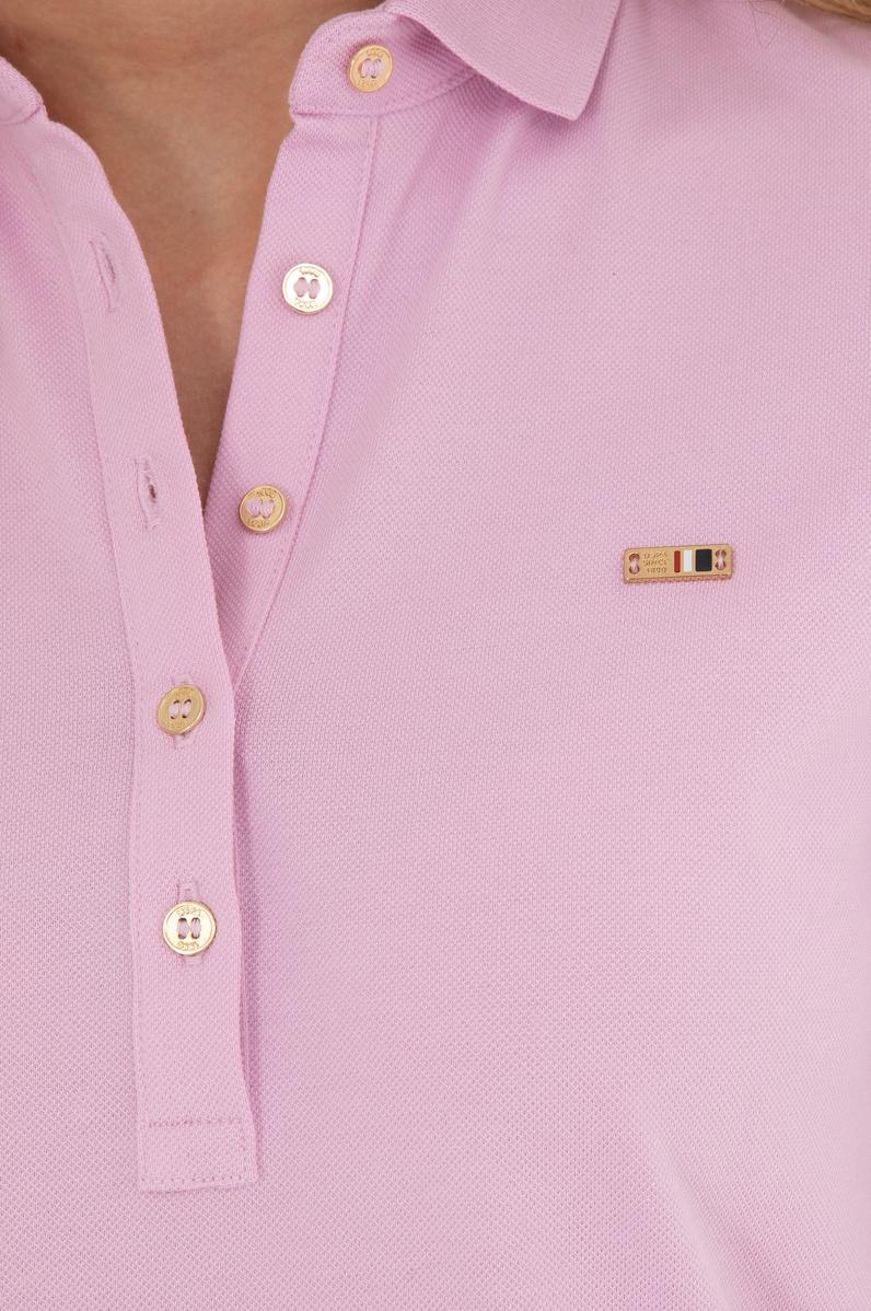 Kadın Pembe Polo Yaka Örme Elbise