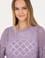 Kadın Lila Bisiklet Yaka Kazak