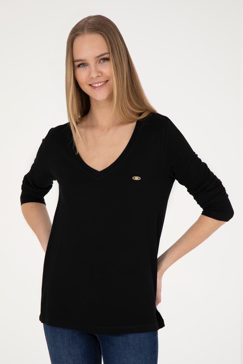 Kadın Siyah Sweatshirt - 50256286021