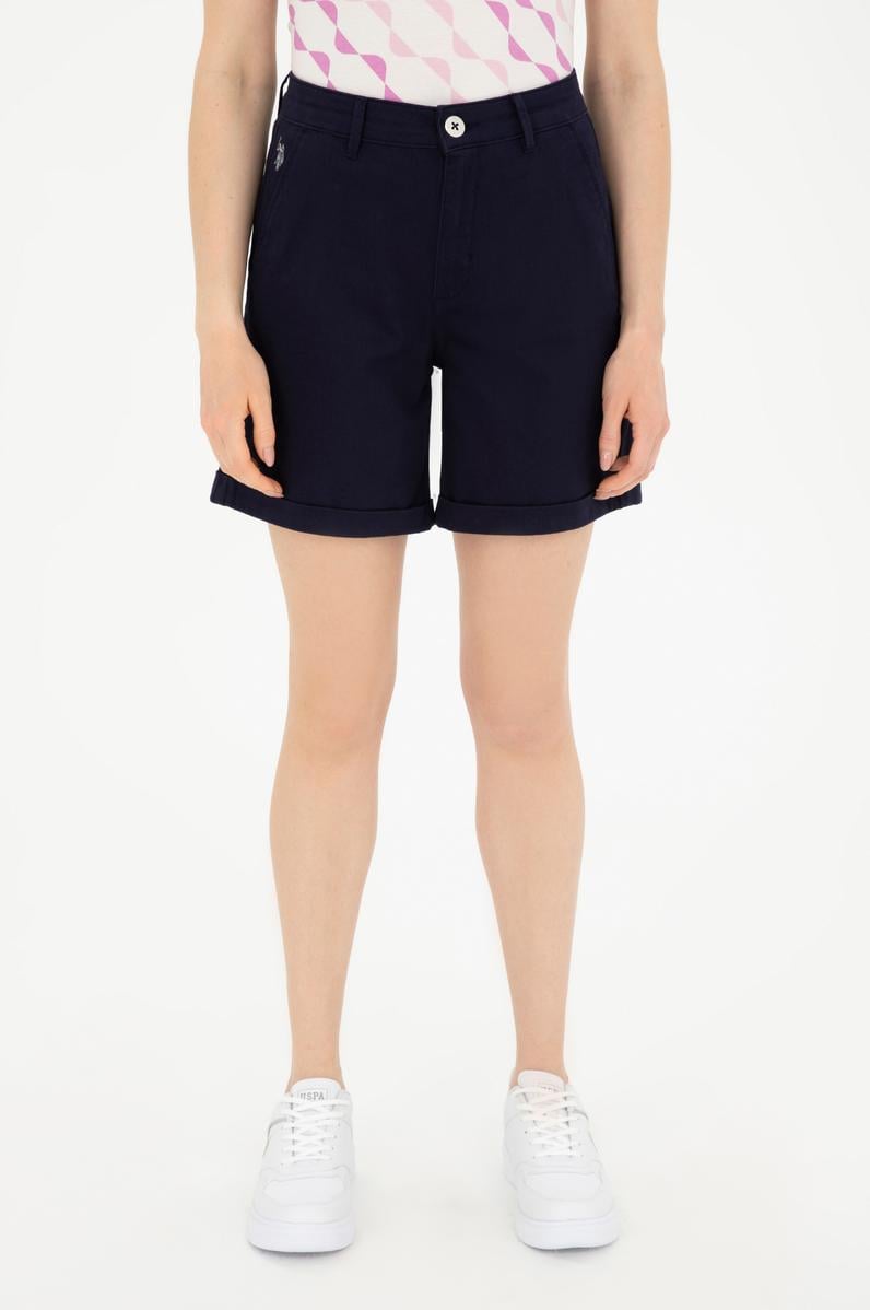 Kadın Lacivert Dokuma Şort