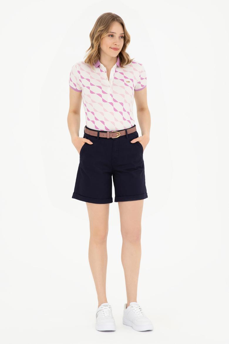 Kadın Lacivert Dokuma Şort