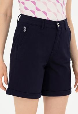 Kadın Lacivert Dokuma Şort - 50289455003