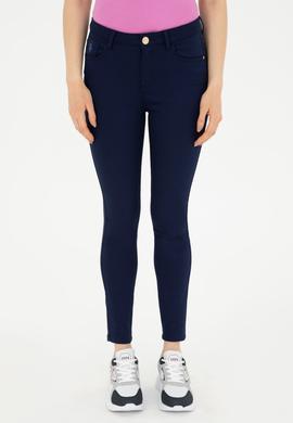 Kadın Lacivert Kanvas Pantolon - 50289448012