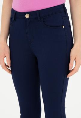 Kadın Lacivert Kanvas Pantolon - 50289448012