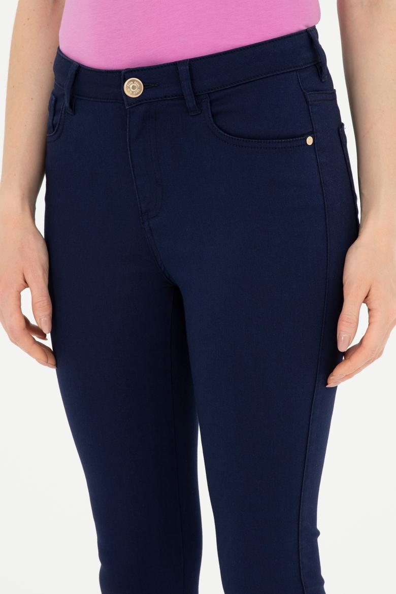 Kadın Lacivert Kanvas Pantolon - 50289448012