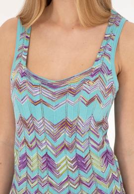 Kadın Mint Bisiklet Yaka Triko Elbise - 50280458011