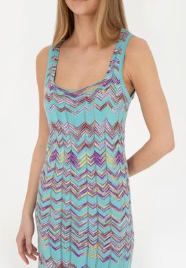 Kadın Mint Bisiklet Yaka Triko Elbise - 50280458011