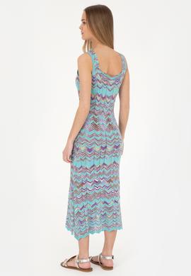 Kadın Mint Bisiklet Yaka Triko Elbise - 50280458011