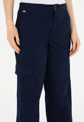 Kadın Lacivert Kanvas Pantolon - 50282584020