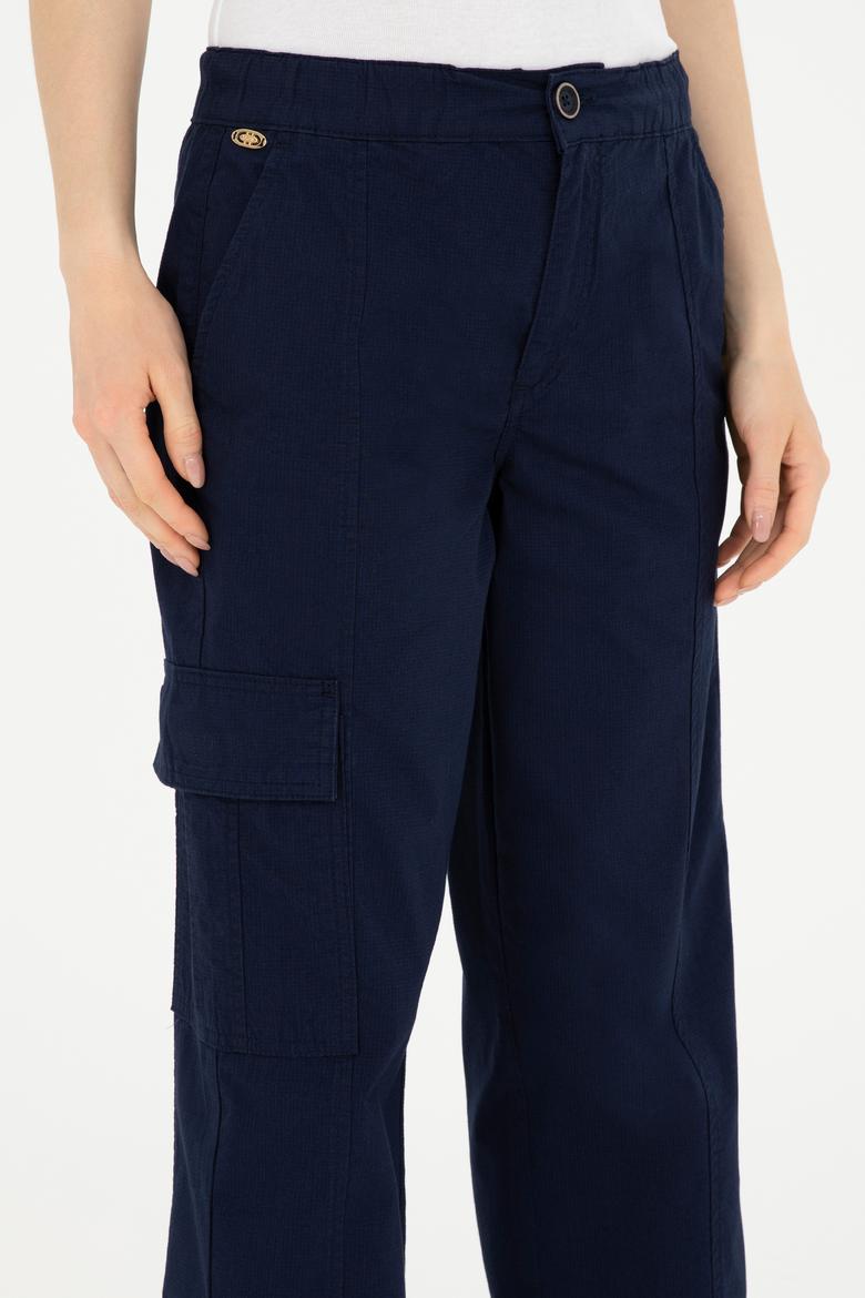 Kadın Lacivert Kanvas Pantolon - 50282584020