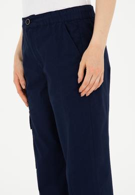 Kadın Lacivert Kanvas Pantolon - 50282584020