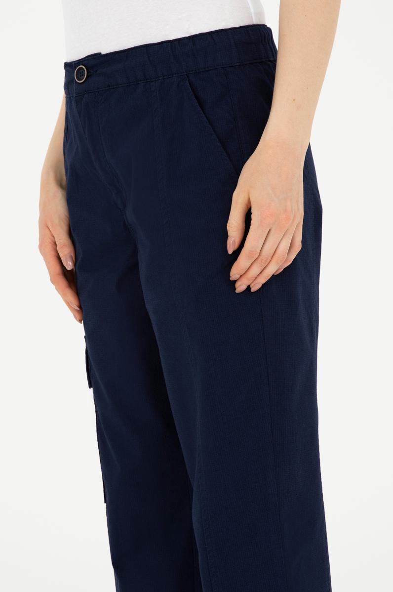 Kadın Lacivert Kanvas Pantolon