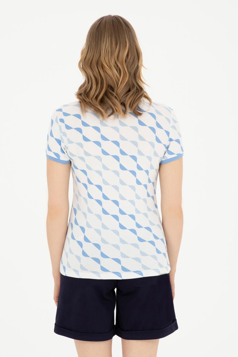 Kadın Koyu Mavi Polo Yaka Tişört - 50282906007