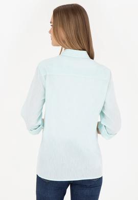 Kadın Su Yeşili Uzun Kollu Basic Gömlek - 50283991057