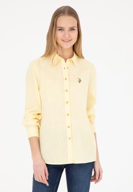 Kadın Sarı Uzun Kollu Basic Gömlek - 50283991015