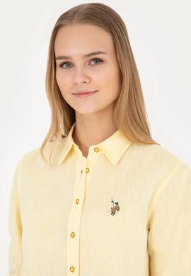 Kadın Sarı Uzun Kollu Basic Gömlek - 50283991015