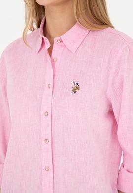 Kadın Pembe Uzun Kollu Basic Gömlek - 50283991069