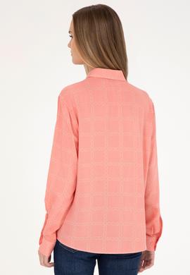 Kadın Somon Uzun Kollu Gömlek - 50272152023