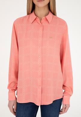 Kadın Somon Uzun Kollu Gömlek - 50272152023