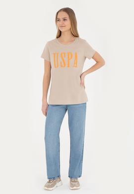 Kadın Açık Haki Bisiklet Yaka  Tişört - 50285843067