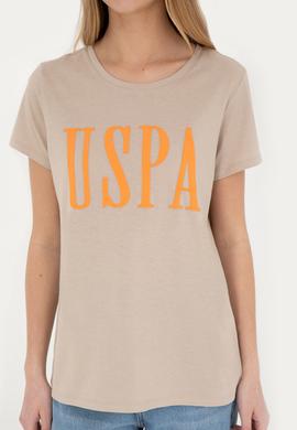 Kadın Açık Haki Bisiklet Yaka  Tişört - 50285843067