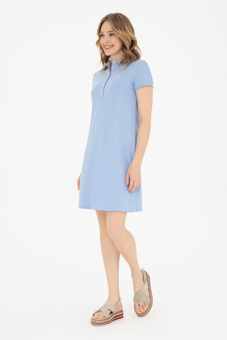 Kadın Açık Mavi Örme Elbise - 50285859078