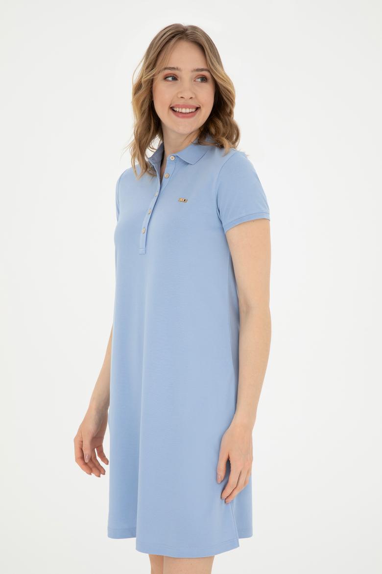 Kadın Açık Mavi Örme Elbise - 50285859078