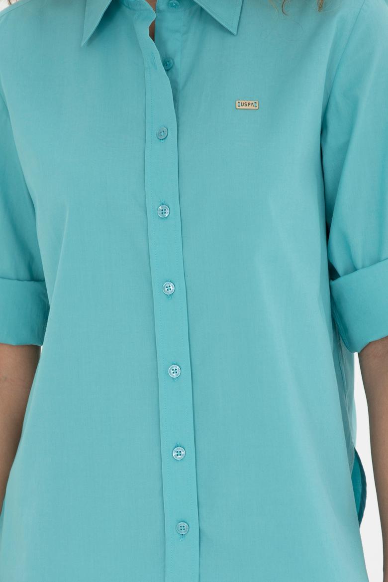 Kadın Mint Uzun Kollu Gömlek - 50289122018