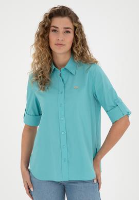 Kadın Mint Uzun Kollu Gömlek - 50289122018