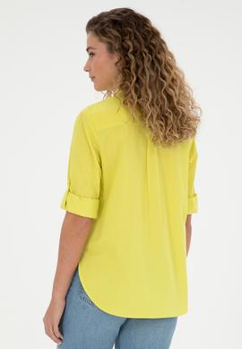 Kadın Fıstık Yeşili Uzun Kollu Gömlek - 50289122013