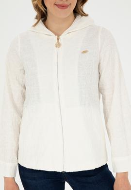 Kadın Beyaz Uzun Kollu Gömlek - 50283583003