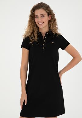 Kadın Siyah Örme Elbise - 50285859008