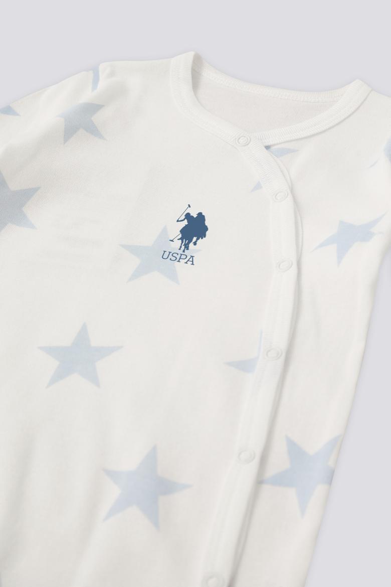 Erkek Bebek Patikli Baskılı Tulum - 50302009003