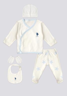 Erkek Bebek Krem Hastane Çıkışı 5'li Set - 50302007001