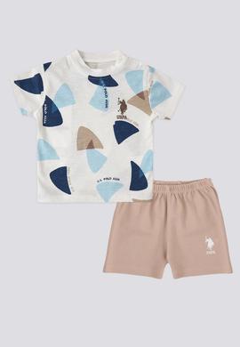 Erkek Bebek Desenli İkili Takım - 50302006005