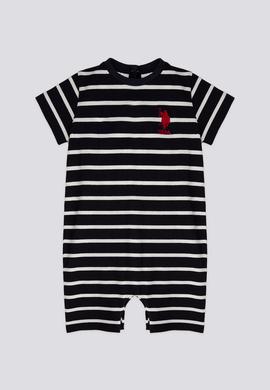 Erkek Bebek Siyah Beyaz Çizgili Tulum - 50301999001