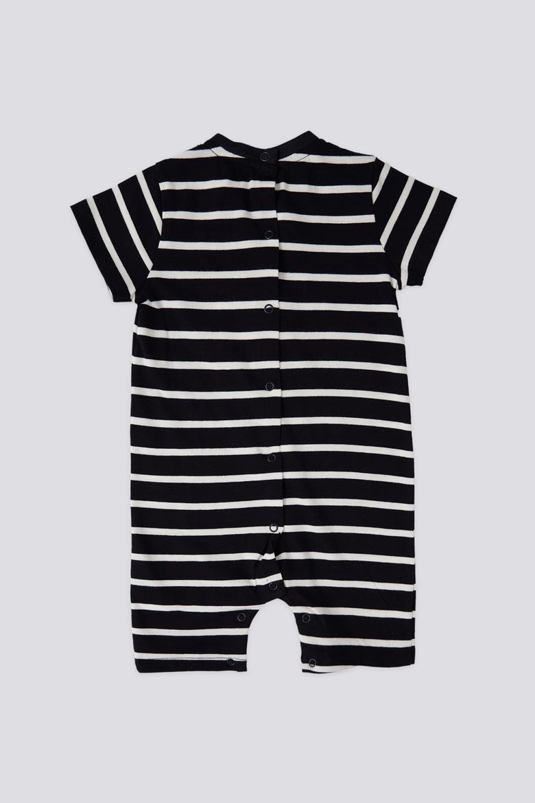 Erkek Bebek Siyah Beyaz Çizgili Tulum - 50301999001