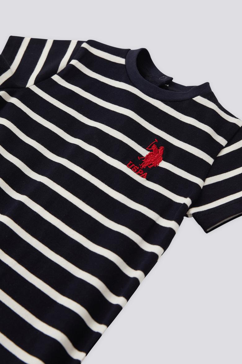 Erkek Bebek Siyah Beyaz Çizgili Tulum - 50301999001