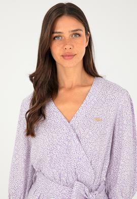 Kadın Lila Mini Boy Dokuma Elbise - 50289209010