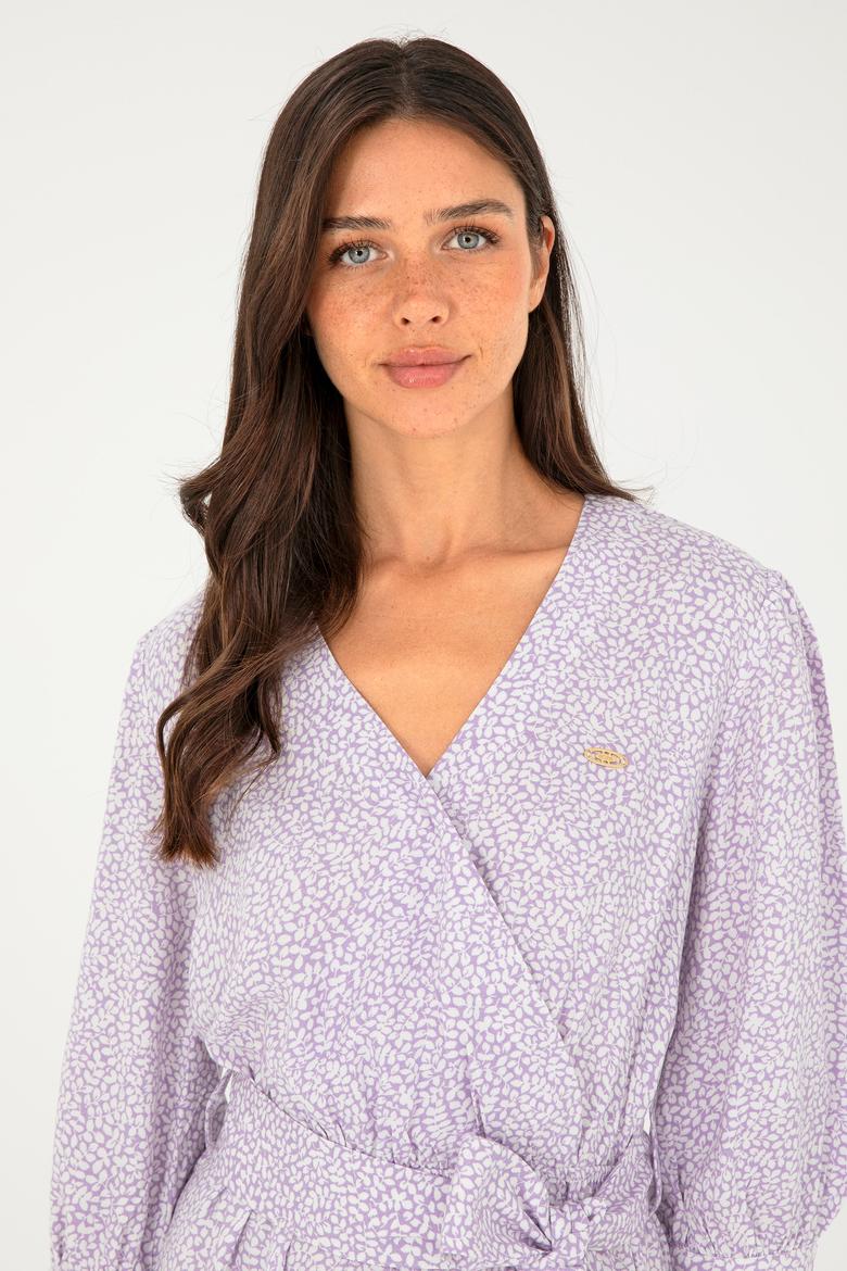 Kadın Lila Mini Boy Dokuma Elbise - 50289209010