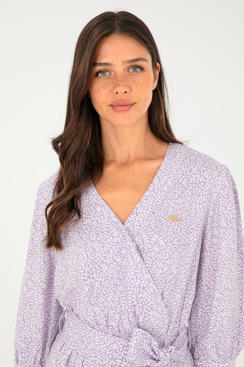 Kadın Lila Mini Boy Dokuma Elbise