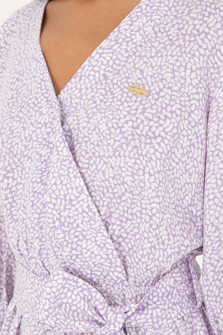 Kadın Lila Mini Boy Dokuma Elbise - 50289209010