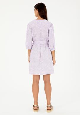 Kadın Lila Mini Boy Dokuma Elbise - 50289209010