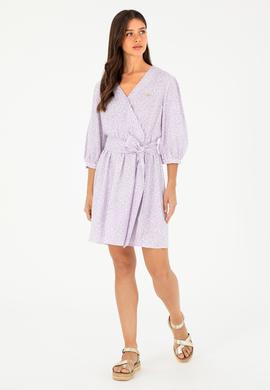 Kadın Lila Mini Boy Dokuma Elbise - 50289209010