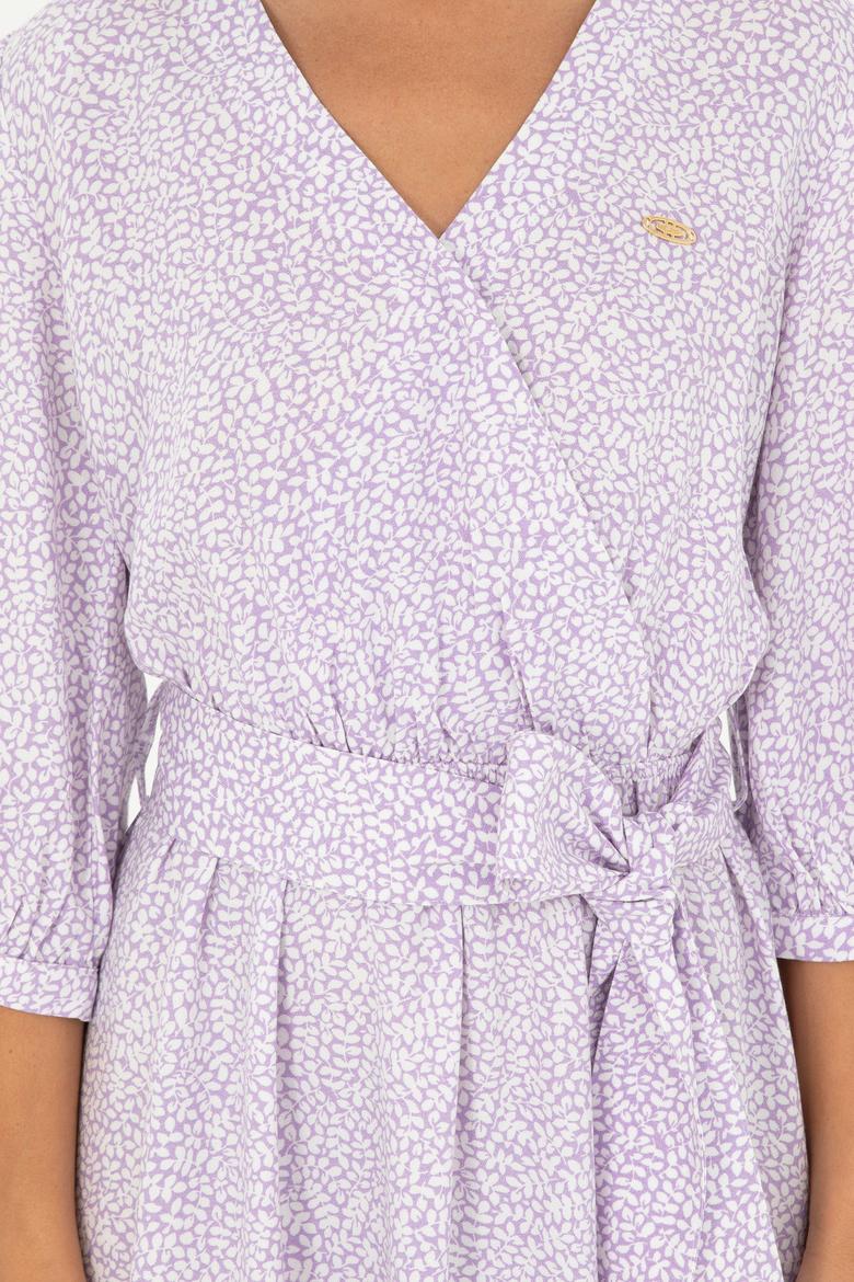 Kadın Lila Mini Boy Dokuma Elbise - 50289209010
