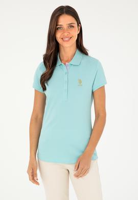 Kadın Su Yeşili Basic Tişört - 50280065069