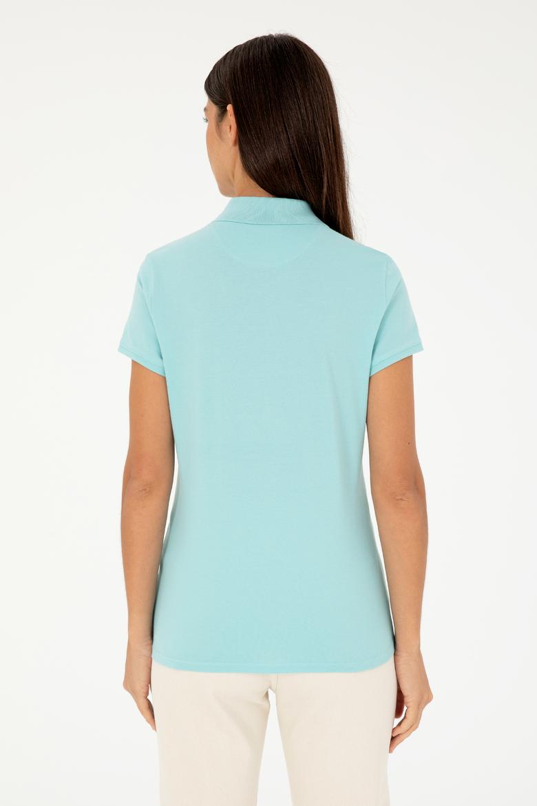 Kadın Su Yeşili Basic Tişört - 50280065069