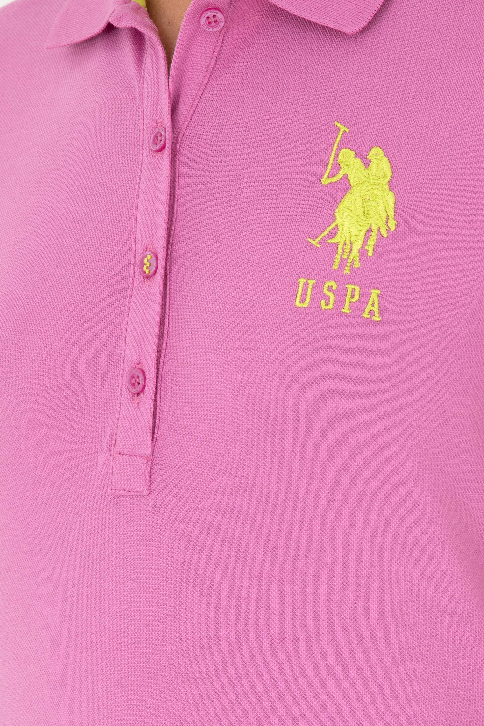 Kadın Pembe Basic Polo Yaka Tişört - Image 7