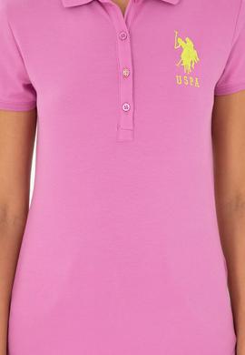 Kadın Pembe Basic Polo Yaka Tişört - 50280063081