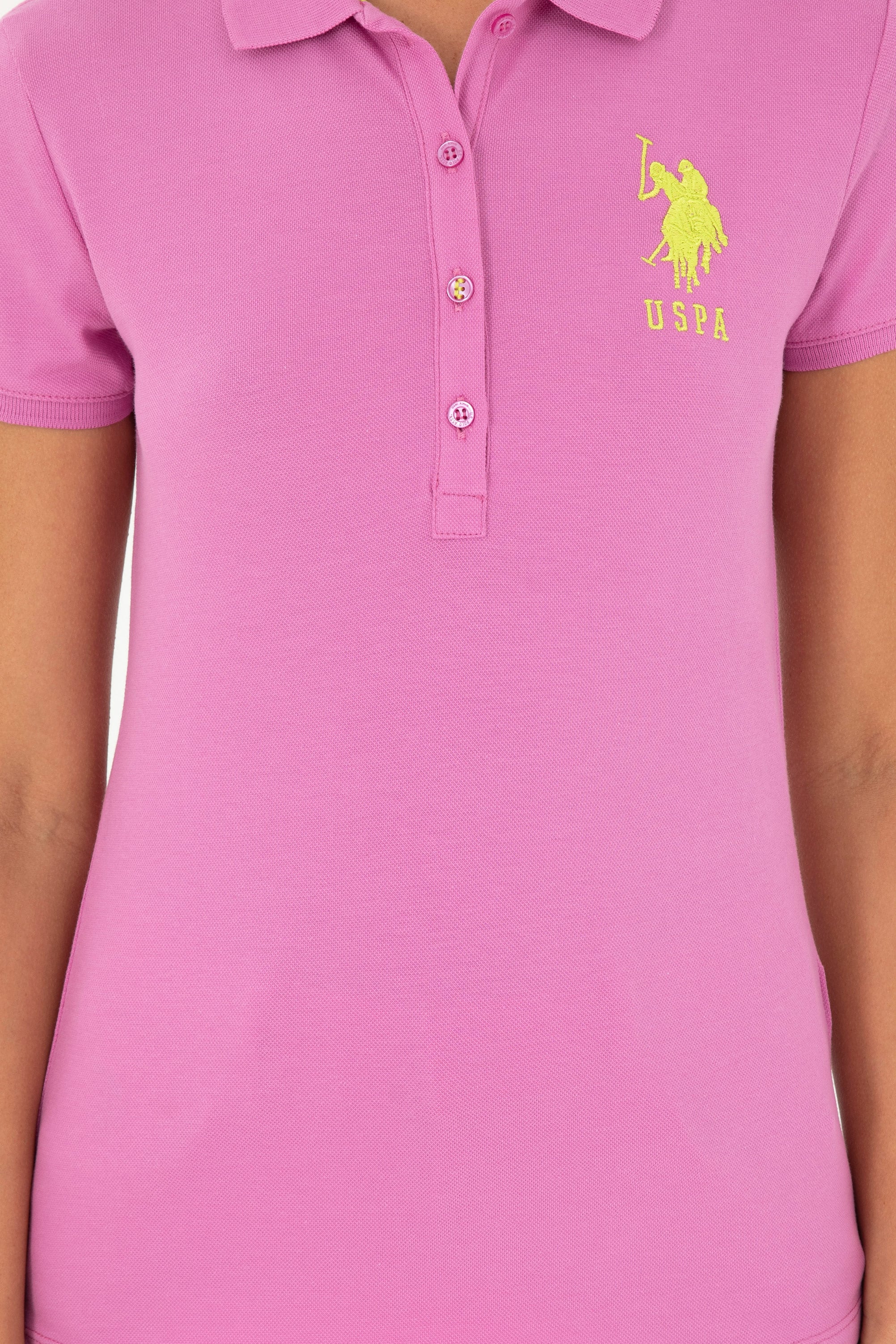 Kadın Pembe Basic Polo Yaka Tişört